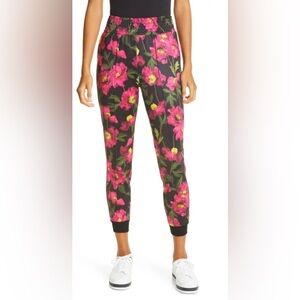 Alice + Olivia Black and Pink Floral Joggers